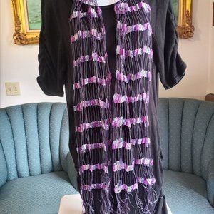 Scarf EUC Ladder Style 10"x70" Purple Pink Lavendar-Item #363